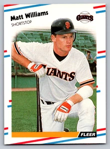 Tarjeta de béisbol de novato Fleer #101 1988 de los Gigantes de Williams ver descripción - Imagen 1 de 2