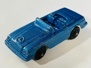 VINTAGE TOOTSIE TOYS BLUE CONVERTIBLE MERCEDES USA 2.25" NICE - Picture 1 of 8