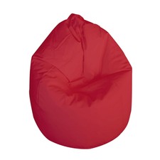 POLTRONA SACCO POUF PUFF PERA IN COTONE PIENA - ROSSO
