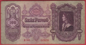 R* HUNGARY 100 PENGO 1930 P-98 FINE DETAILS #5343 - Picture 1 of 2