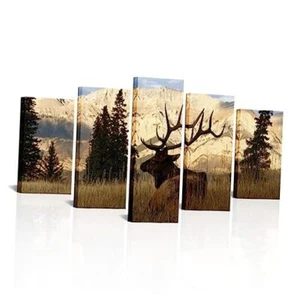 VVOVV Wall Decor - Deer In Autumn Forest Painting Giclee Prints Wildlife - Picture 1 of 7