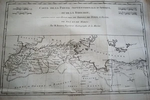 ALTE KARTE MAROKKO ALGERIEN TRIPOLI TUNIS FEZ RIGOBERT GUT 1788 (R1190) KARTE - Bild 1 von 1