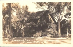 RPPC Claremont California Scene at Claremont Inn 1930s era - Picture 1 of 2