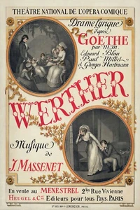 Póster de colección reproducción de teatro escenario Goethe Werther música París envío/h gratis - Imagen 1 de 1