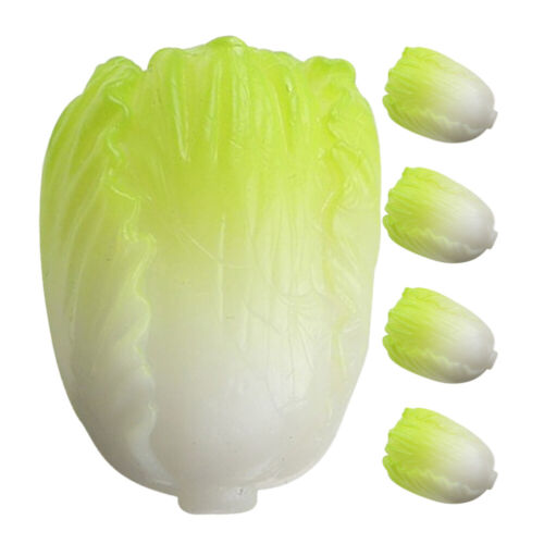  5pcs Cabbage Mini Model Chinese Cabbage Ornaments Miniature Vegetables
