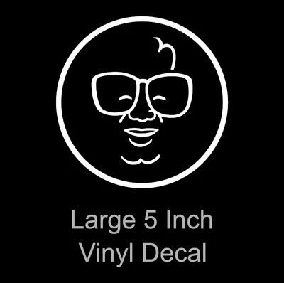 Harry Caray - Calcomanía/pegatina de vinilo redonda grande blanca de los Chicago Cubs - 5 pulgadas Foto 1 de 4