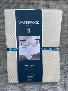 Waterford Crosshaven Luxury Pearl Gold Polyester Oblong Tablecloth 70" x 104" - Picture 1 of 8