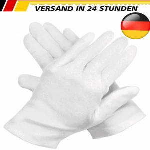 26-teilige weiße Baumwollhandschuhe Stoffhandschuhe Bequem und atmungsaktiv DHL - Bild 1 von 16