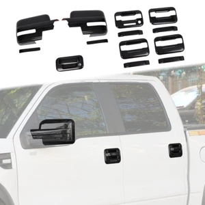 For Ford F150 2009-14 Carbon Fiber Mirror Cap +4 Door Handle+ Tailgate Cover USA - Picture 1 of 13