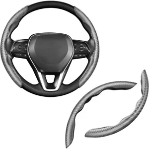 Universal Carbon Fiber Car Steering Wheel Booster Cover Non-Slip Car Accessories - Foto 1 di 6