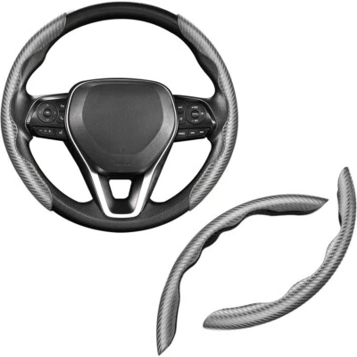 Universal Carbon Fiber Car Steering Wheel Booster Cover Non-Slip Car Accessories - Image 1 of 4