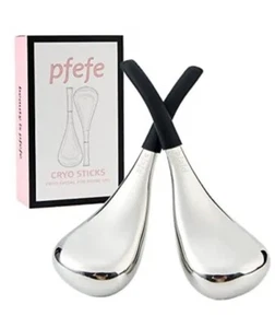 pfefe Ice Globes Facial Skin Care Tools Women Face Eyes Stainless Steel OPEN BOX - Picture 1 of 6
