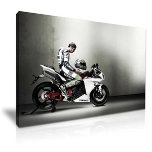 Valentino Rossi Canvas Moto GP Sport Star Modern Art Canvas Print~ 5 Sizes - Foto 1 di 7