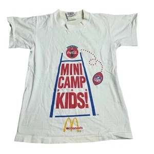 Nutmeg Vintage Youth Small T Shirt NFL Coca-Cola McDonalds Mini Camp *Stain - Picture 1 of 10
