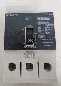 🤪 INTERRUPTOR AUTOMÁTICO SIEMENS 100 AMP 600Y/347 VAC 125/250 VDC 3 POLOS NGB3B100 - Imagen 1 de 8