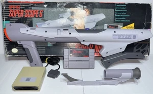 Super Nintendo SNES Super Scope 6 sehr gepflegtes komplettes Gun Set mit Box & Spiel - Bild 1 von 24