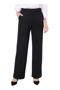 Joan Rivers Women's Pull-On Ponte Trouser Pant Black - Picture 1 of 1