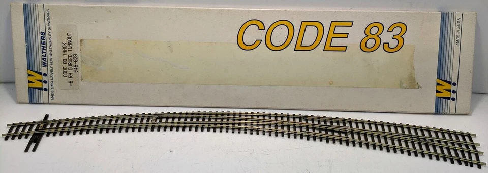 Walthers 948-829 HO Scale Code 83 Right Hand Switch/Turnout - Image 1 of 1