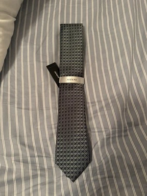 NWT Alfani Mens Tolbert Pattern Green 300 Necktie - Imagem 1 de 2