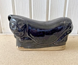 Chinese Porcelain Cat Pillow Head Rest Antique Design Mid Century Free Shipping - Picture 1 of 10