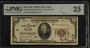 1929 $20 Federal Reserve Banknote New York - PMG 25 Fr. 1870-B (304) - Picture 1 of 2