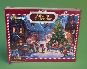 NEW Christmas Advent Jigsaw Puzzle 1000 Piece North Pole Santa - Picture 1 of 5
