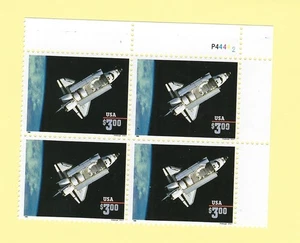 Scott # 2544b Space Shuttle Challenger Plate Block of 4 with Plate # P22221 - Picture 1 of 2