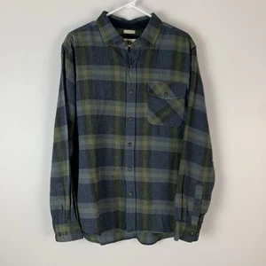 Field & Forest Herren Flanell Hemd Größe Large Vintage Fit kariert dunkelblau grün - Bild 1 von 6