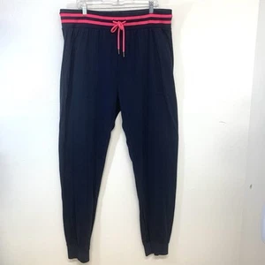 Psycho Bunny Sweatpants Adult XXL Navy Pink Stripe Pockets Drawstring All Cotton - Picture 1 of 13