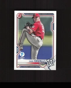 2021 Bowman 1st Edition #BFE-99 Cade Cavalli Baseball Card Washington Nationals - Picture 1 of 2