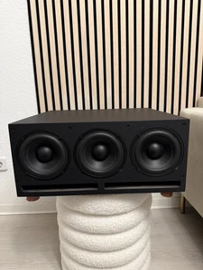 Teufel aktiver Flach Subwoofer * 5.1 US 5305/6 SW * 3 Basstreiber Schwarz Top ! - Bild 1 von 22