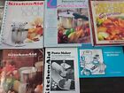 Lot vintage 6 livres de recettes KitchenAid/Ham Beach/Prsr cuisinière/machine à pain 