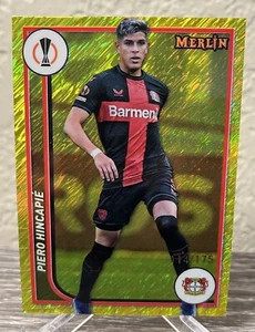 2023-24 Merlin PIERO HINCAPIÉ /175 Yellow Shimmer Refractor Bayer 04 Leverkusen - Picture 1 of 3