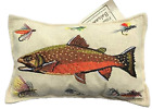Paine's Balsam FIR Pillow 3.5" x 5.5" Trout Embroidered Fish Sachet Maine made