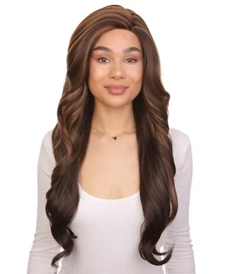 Peluca delantera de encaje largo rizado LUXE Nala 27 pulgadas, fibra resistente al calor, BL-0161 Foto 1 de 4