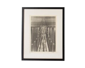Litografia firmata Richard Florsheim "Ora di punta" - Foto 1 di 8