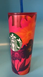 VASO STARBUCKS ROSA MATE BOUTIQUE FLORAL INOXIDABLE OMBRE - Imagen 1 de 4