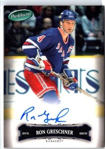 2006-07 Parkhurst Autographs Ron Greschner Auto New York Rangers #18