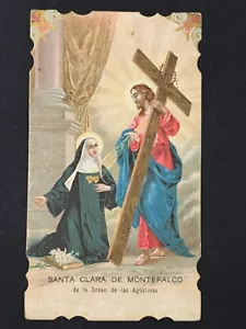 Holy card Santino cromo "SANTA CLARA DE MONTEFALCO" - Picture 1 of 2