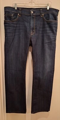 Fidelity Selvedge Slim Straight Jeans Men's 38X30 Dark Wash Denim Luxury Premium - Image 1 of 4