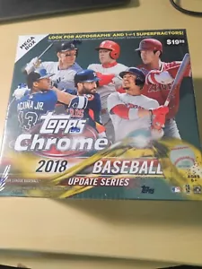 1-2018 TOPPS CHROME UPDATE MEGA BOX SEALED SOTO ACUNA OHTANI RC - Picture 1 of 6