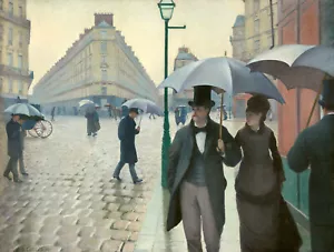 Paris Street, Rainy Day by Gustave Caillebotte, Canvas Print, in various sizes - Picture 1 of 1