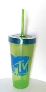 MTV Reisebecher Farbwechsel mit Strohhalmdeckel Neu BPA frei 24 Unzen - Bild 1 von 4
