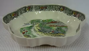 Adams CURRIER & IVES 9-1/2" Scalloped Fruit Bowl AMERICAN WAYS & DAYS - Picture 1 of 3
