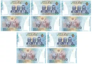 Namibia - 5 pcs x 30 Dollars 2020 UNC Polymer - P. W18 - comm. Lemberg-Zp - Picture 1 of 2