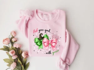 Wicked Pink Goes Good With Green Shirt, Wizard of Oz Fan Gift, Changed For Good - Picture 1 of 5