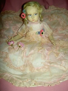 Wonderful antique, 1931, tagged LENCI doll, pajama or boudoir lingerie bag case - Picture 1 of 24