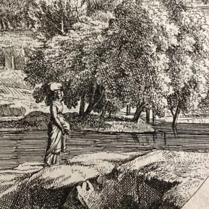 D'après Francisque - Jean Simon — paysage en rond — gravure sur cuivre — 1710. - Picture 1 of 5