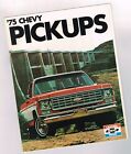 1975 Chevy PICKUP Truck Brochure / Flyer / Brochure : C10, C20,K20,4WD