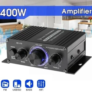 AK170 2Canales Bluetooth Mini Amplificador de Potencia HIFI Audio Estéreo Amplificador Hogar Coche FM - Imagen 1 de 6